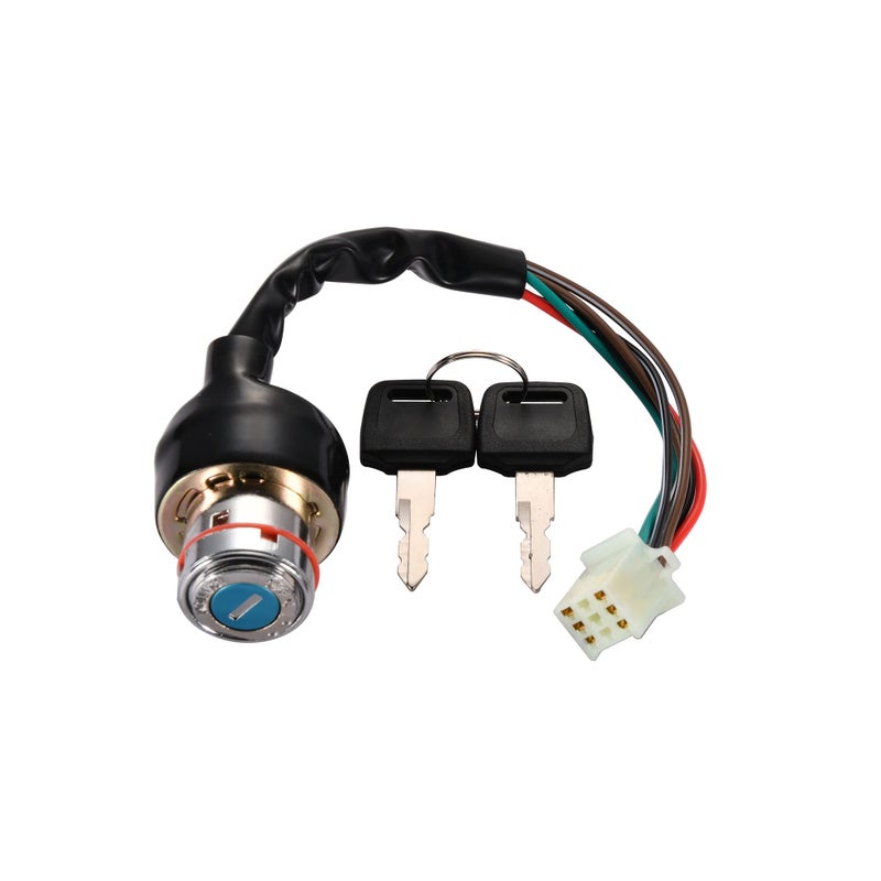 WOOSTAR 6 Wire Ignition Key Switch On Off 2 Position Replacement for 50cc 70cc 90cc 110cc 125cc 150cc 250cc 250cc Taotao Redcat Roketa Sunl ATV 4 Wheeler Dirt Pit Bike Go Kart - Image 1